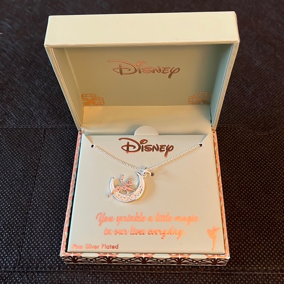 Disney Jewelry Disney Fine Silver Plated Tinker Bell Necklace New